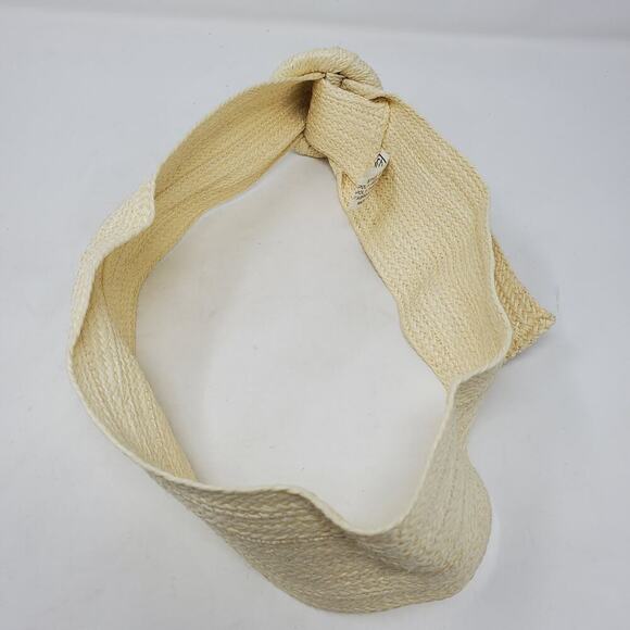 Vintage 80s Charles Garre Women Beige Belt  Wide Woven Straw with Oval Buckle - Picture 4 of 8